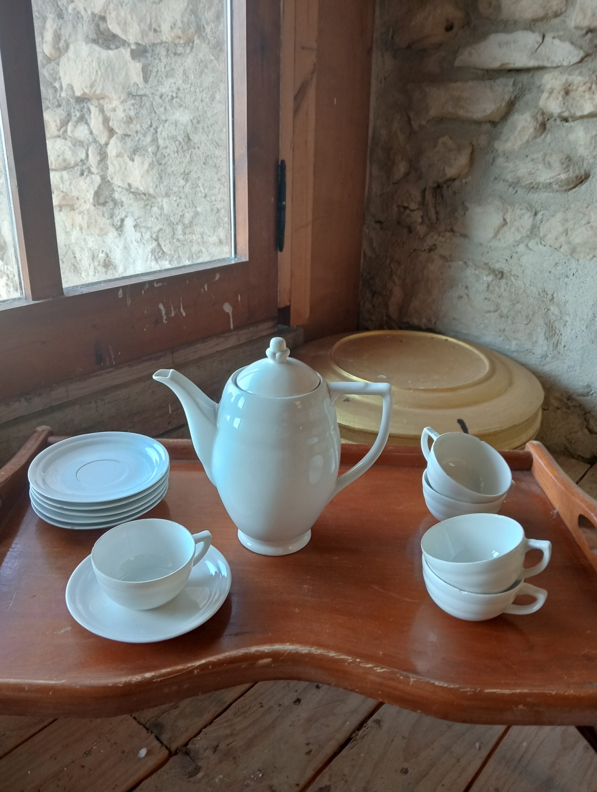 JOC DE CAFE PORCELLANA BLANCA